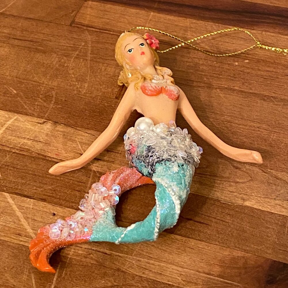 Christmas Ornament Mermaid Figurine